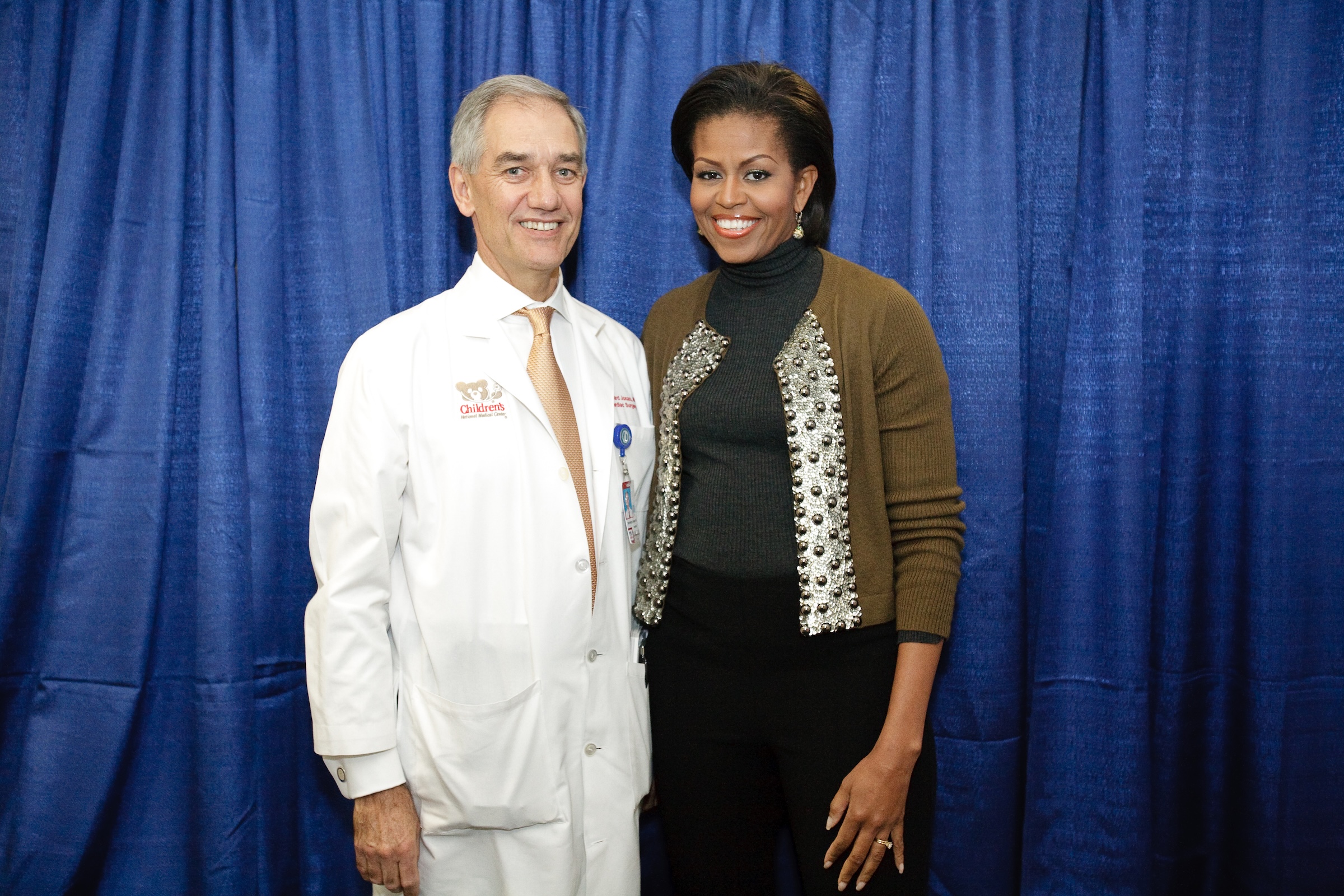 Dr Jonas with First Lady Michelle Obama.
